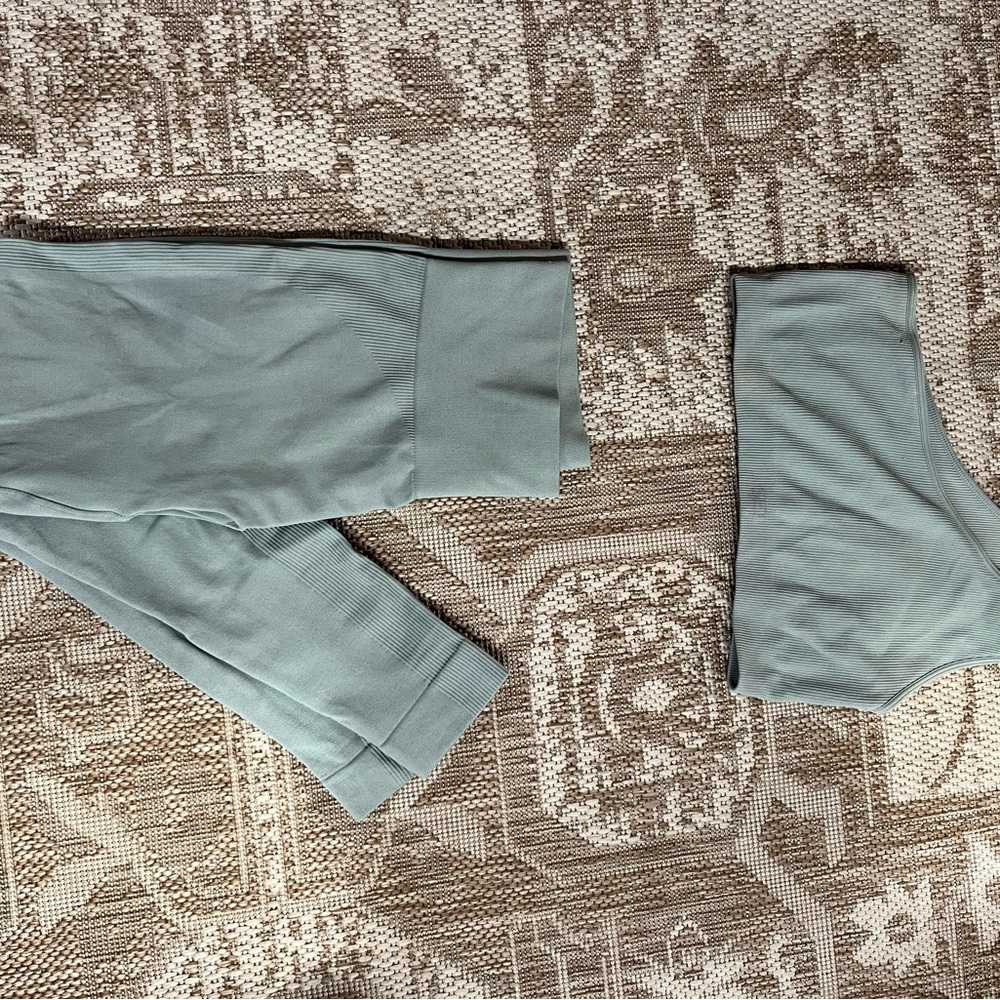 Set Active Light Blue Ribbed Set - image 1